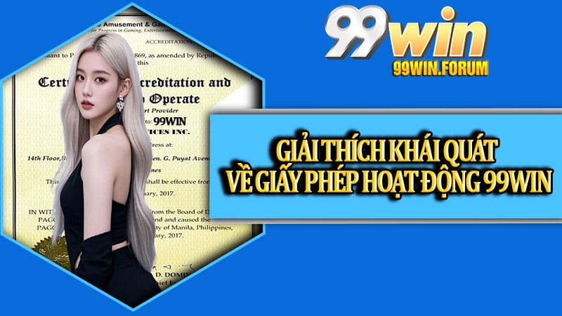Giải thích khái quát về giấy phép hoạt động 99win